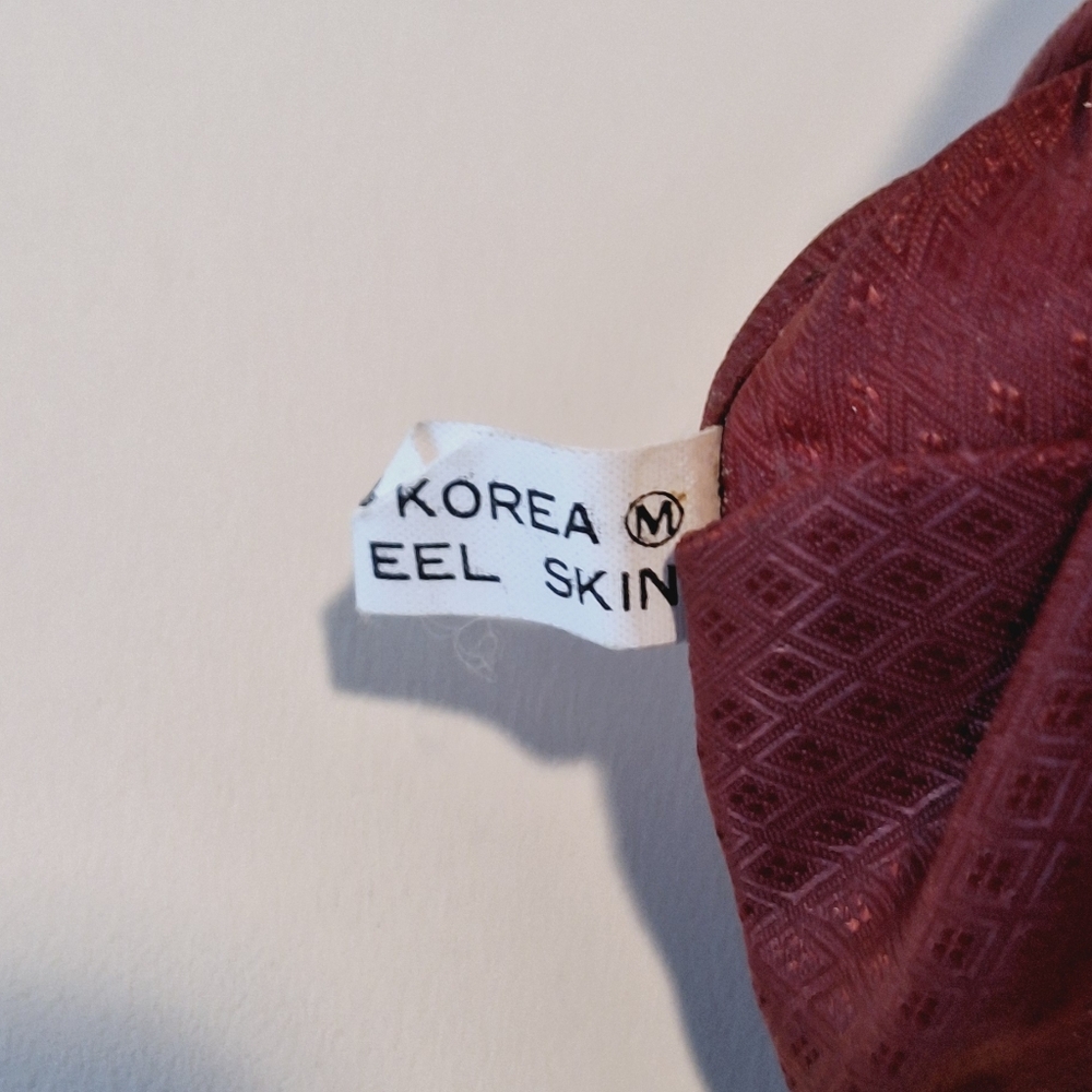 Dark red vintage leather clutch/coin purse - Picture 9 of 9